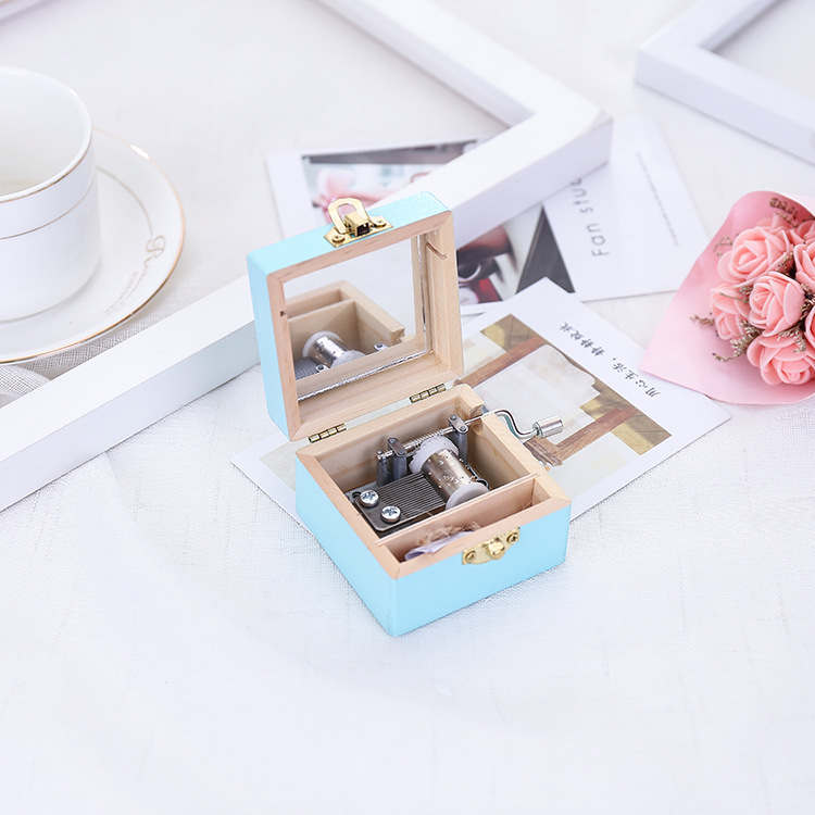 sic Box Solid Wooden With Mirror Hand Made Creative Cactus Design Craft Exquisite sical Gifts Free DHL Free shipping