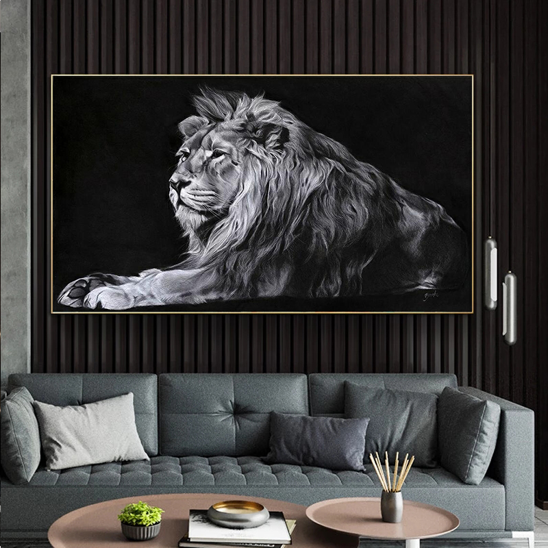 Canvas Painting Modern Animal Picture Wall Art Canvas Prints Lion Pictures Posters for Living Room Decor No Frame
