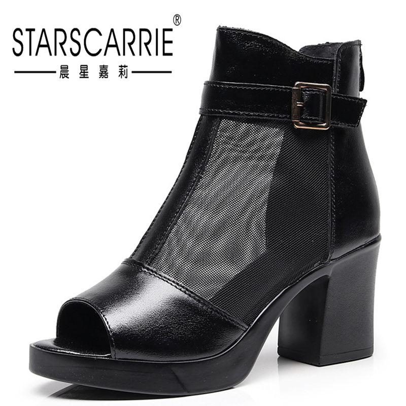 2021 spring new mesh fish mouth sandals thick heel high heel breathable women's sandals, Black
2021 spring new mesh fish mouth sandals thick heel high heel breathable women's sandals, Black