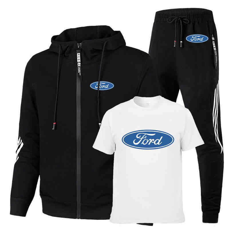 High Quality Spring Autumn Cotton Casual Men's Zip Jacket Ford Car Print + Sweater+pants Three-piece Suit, Black
High Quality Spring Autumn Cotton Casual Men's Zip Jacket Ford Car Print + Sweater+pants Three-piece Suit, Black