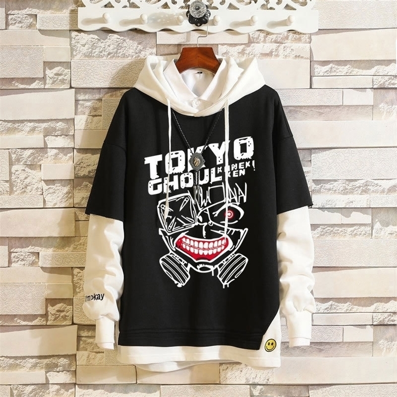 Men Women Hoodis Anime Tokyo Ghoul Pullover Hoodie Sweatshirt Sportswear Outerwear Cosplay Costume Coat Jacket Jumper Clothes 201020