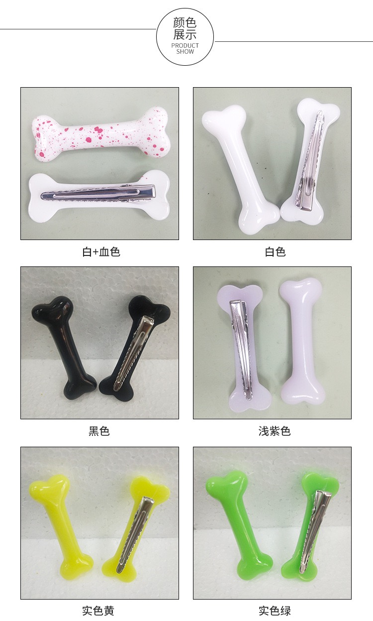 Free Shipping Fashion skeleton bone hair clip hairpin Zombie Punk Bone hairwear hairpin bobby pins