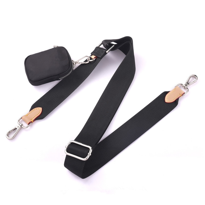 Large wide canvas nylon strap designer shoulder replacement with cowskin leather messenger bag parts accessory 211213 bb0b 4