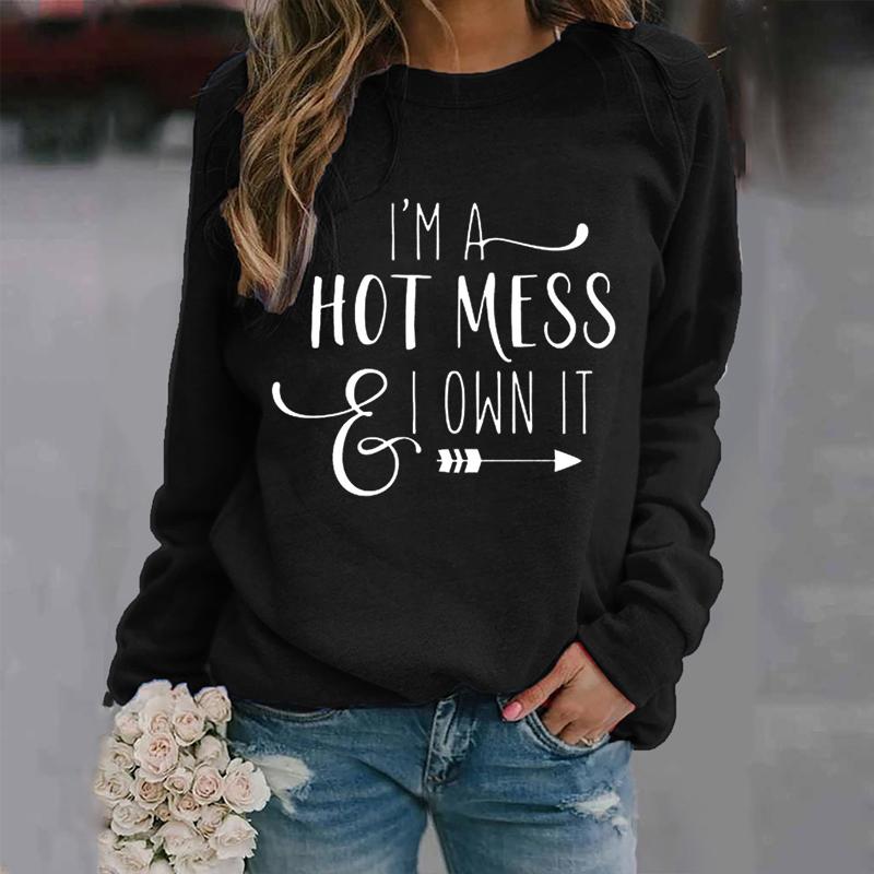 Women's Hoodies & Sweatshirts 2021 Autumn And Winter Women Top Round Neck English Letter Printing Long-sleeved Sweatshirt Casual Pullover La, Black
Women's Hoodies & Sweatshirts 2021 Autumn And Winter Women Top Round Neck English Letter Printing Long-sleeved Sweatshirt Casual Pullover La, Black