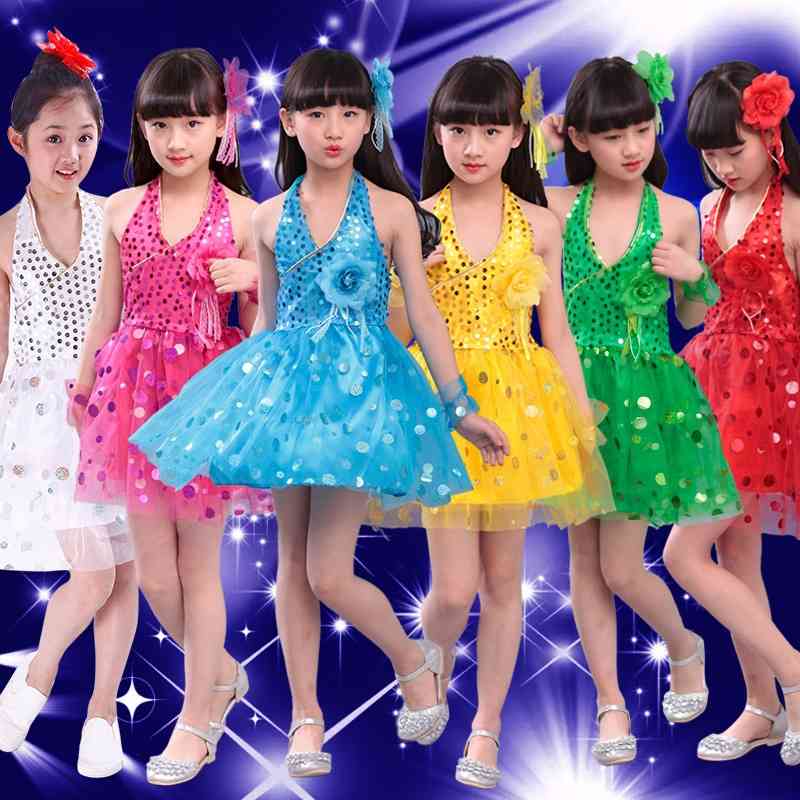 61 performance clothes kindergarten primary school children's collective dance Sequin dress
61 performance clothes kindergarten primary school children's collective dance Sequin dress