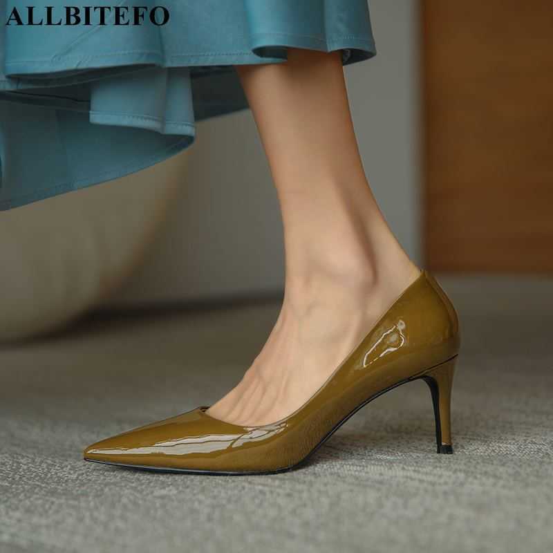ALLBITEFO pointed toe thin heel genuine leather women heels shoes fashion sexy high heels high heel shoes street basic shoes 210611, As picture
ALLBITEFO pointed toe thin heel genuine leather women heels shoes fashion sexy high heels high heel shoes street basic shoes 210611, As picture