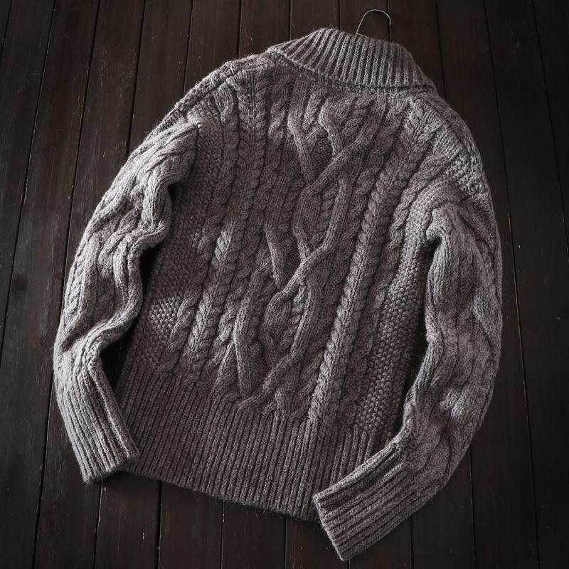 Men's Sweaters Thickening Men Sweater Twist-Flower Lapel Pullover Knitting Warm Tops Korean Style Fashion Casual Long-Sleeve Autumn Winter, White;black
Men's Sweaters Thickening Men Sweater Twist-Flower Lapel Pullover Knitting Warm Tops Korean Style Fashion Casual Long-Sleeve Autumn Winter, White;black