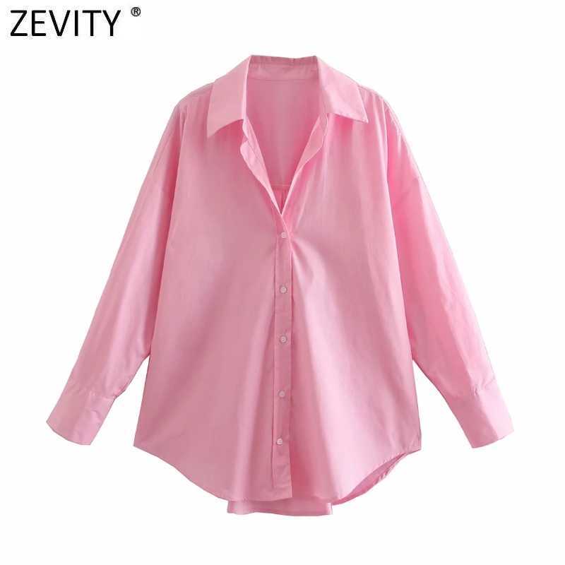 Zevity Women Simply Single Breasted Poplin Pink Shirt Office Lady Long Sleeve Business Blouse Roupas Chic Blusas Tops LS9288 210603, As pic ls9288cc
Zevity Women Simply Single Breasted Poplin Pink Shirt Office Lady Long Sleeve Business Blouse Roupas Chic Blusas Tops LS9288 210603, As pic ls9288cc
