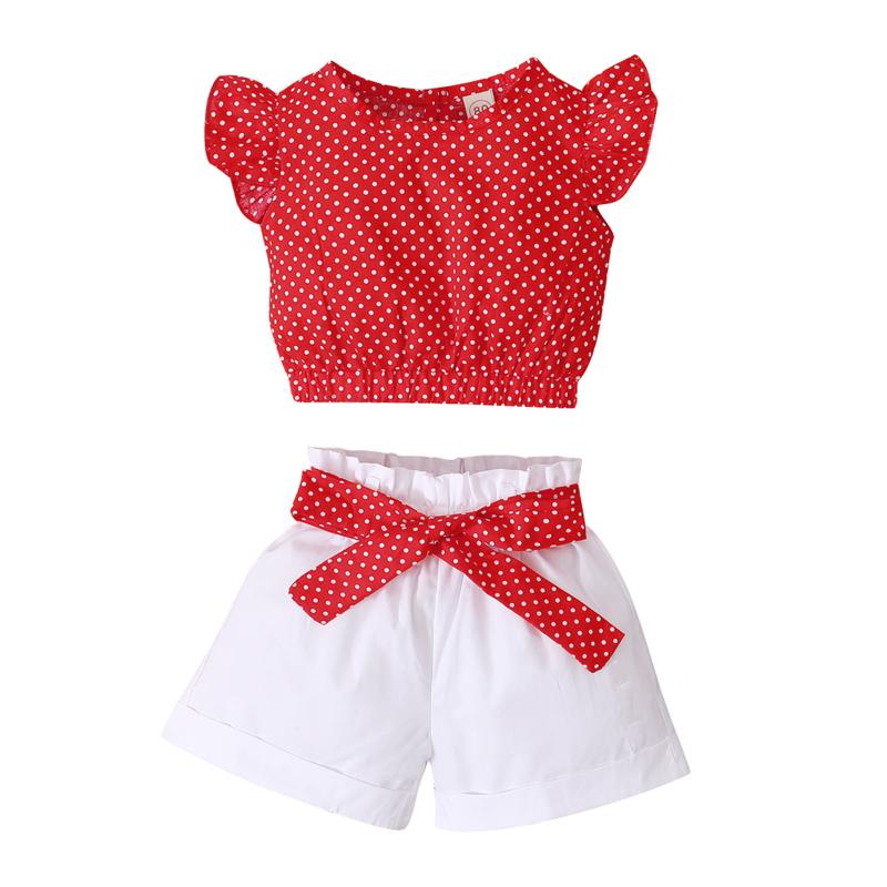 Clothing Sets Baby Kids Girl's Outfits Polka Dot Print Sleeve Casual Cropped Tops+Solid Color Bowknot Shorts 2PCS Clothes Set, White
Clothing Sets Baby Kids Girl's Outfits Polka Dot Print Sleeve Casual Cropped Tops+Solid Color Bowknot Shorts 2PCS Clothes Set, White