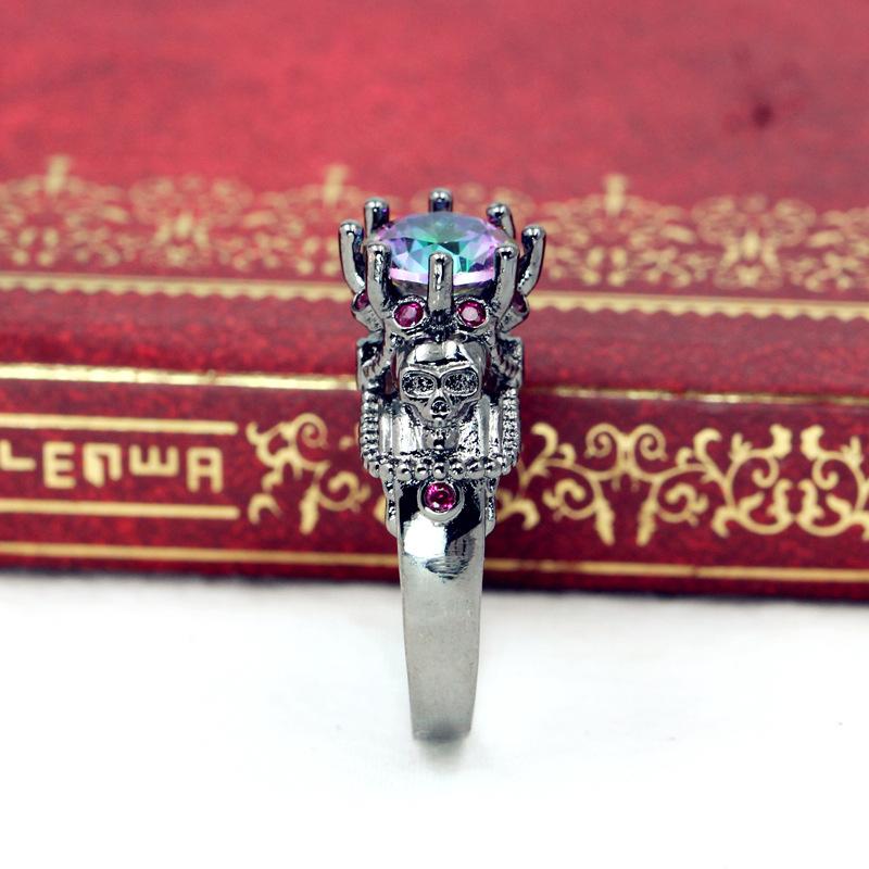 Cluster Rings Natural Black Gold Skull Ring For Women Vintage Colorful Gemstone Zircon Fashion Jewelry 925 Silver Color Wedding
Cluster Rings Natural Black Gold Skull Ring For Women Vintage Colorful Gemstone Zircon Fashion Jewelry 925 Silver Color Wedding
