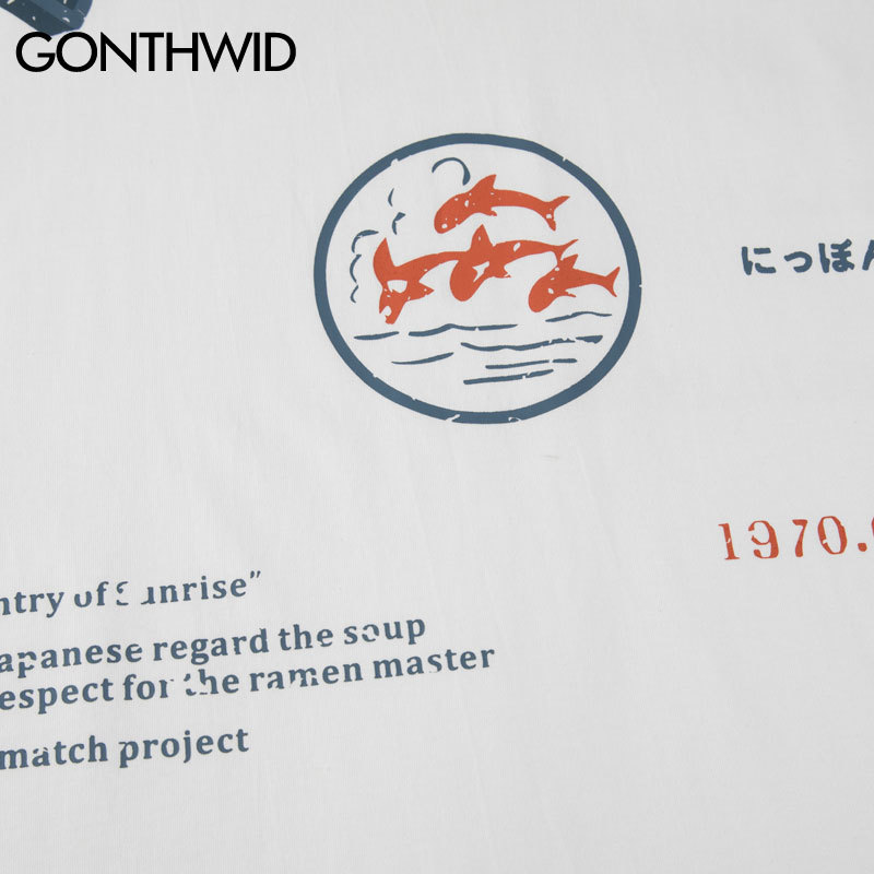 GONTHWID Whales Print Short Sleeve Tee Shirts Harajuku Casual Streetwear T-Shirts Men Hip Hop Summer Fashion Tshirts Tops Male 210225