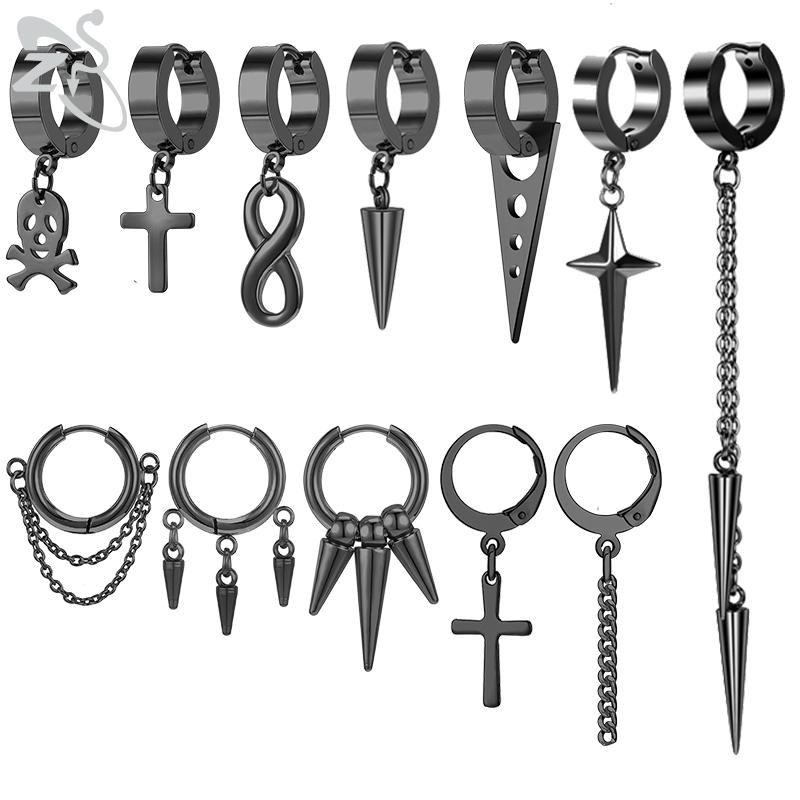 Hoop & Huggie ZS 1 Pair Punk Cross Earrings For Men Stainless Steel Round Dangle Cartilage Gothic Hip Hop Circle Drop
Hoop & Huggie ZS 1 Pair Punk Cross Earrings For Men Stainless Steel Round Dangle Cartilage Gothic Hip Hop Circle Drop