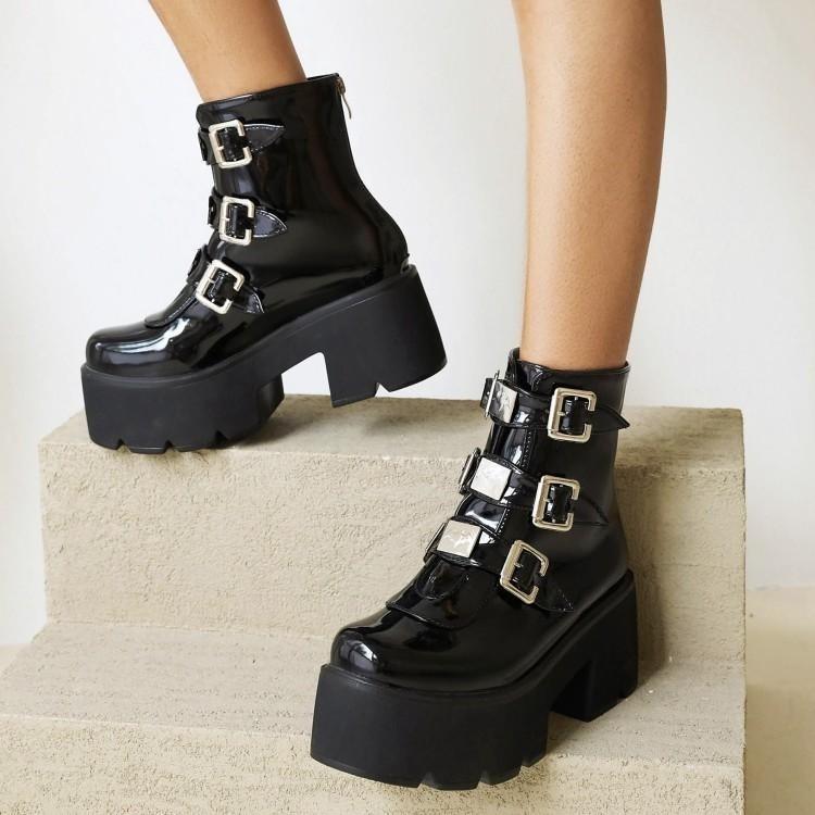 Boots Short Girl Punk Autumn And Winter 2021 Metal Thick Heel Bottom Belt Buckle Chain Decorative Knight, Black
Boots Short Girl Punk Autumn And Winter 2021 Metal Thick Heel Bottom Belt Buckle Chain Decorative Knight, Black