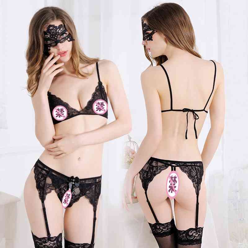 Open file three-point passion suit sexy inner dress small chest Garter temptation without socks 8005, Black
Open file three-point passion suit sexy inner dress small chest Garter temptation without socks 8005, Black