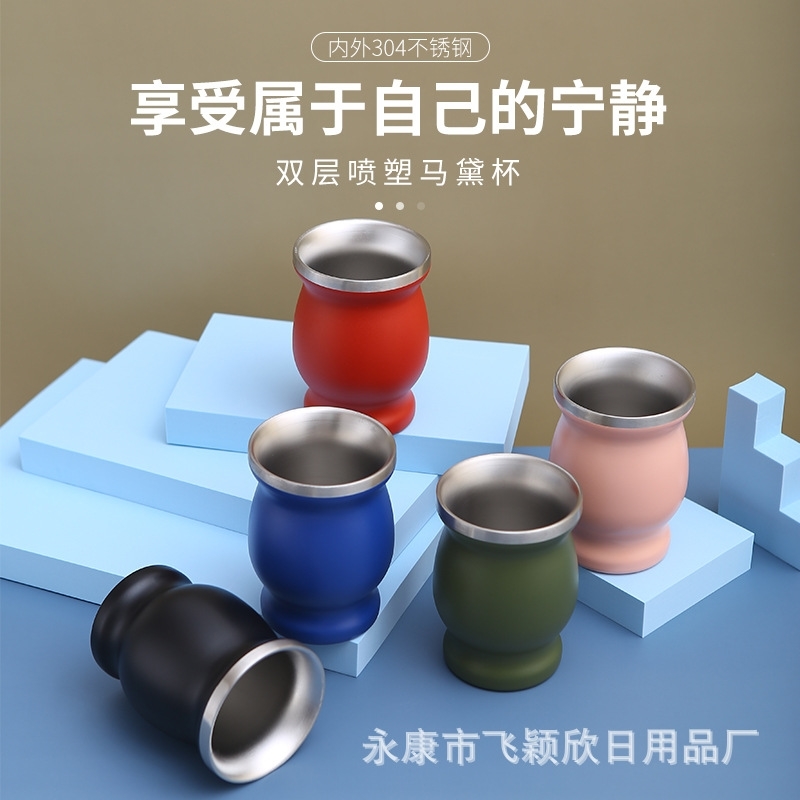 New stainless steel madeier cup, gourd shaped heat Cup, double layer vacuum insulation Cup, Black
New stainless steel madeier cup, gourd shaped heat Cup, double layer vacuum insulation Cup, Black