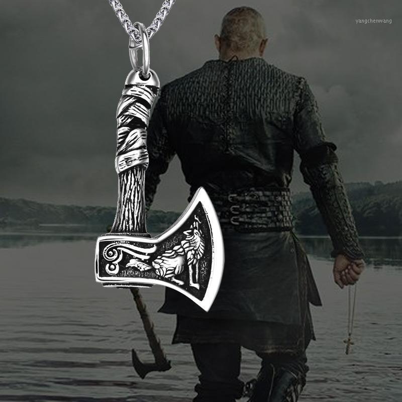 Chains Vintage Viking Axe Pendant Necklace For Men Women Stainless Steel Wolf Odin Crow Amulet Nordic Jewelry
Chains Vintage Viking Axe Pendant Necklace For Men Women Stainless Steel Wolf Odin Crow Amulet Nordic Jewelry