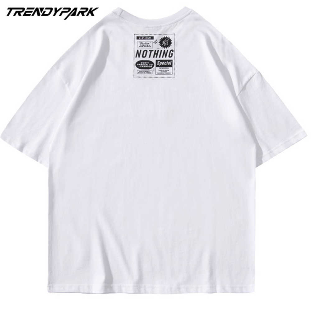 Men Streetwear T-Shirt Hip Hop Cartoon Printed T Shirt Harajuku Cotton Summer Short Sleeve Tshirt Casual Oversized Shirt 210601