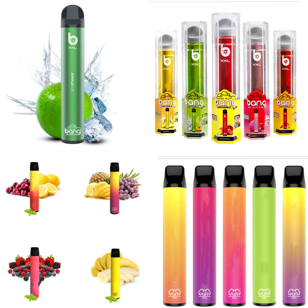Disposable E-cigarettes Puff XXL 48 color 1600 Puffs 1000mAh vape pen device prefilled vapor bar plus max double bang 2000 GunnPod cigarette Kit 1250mAh
Disposable E-cigarettes Puff XXL 48 color 1600 Puffs 1000mAh vape pen device prefilled vapor bar plus max double bang 2000 GunnPod cigarette Kit 1250mAh