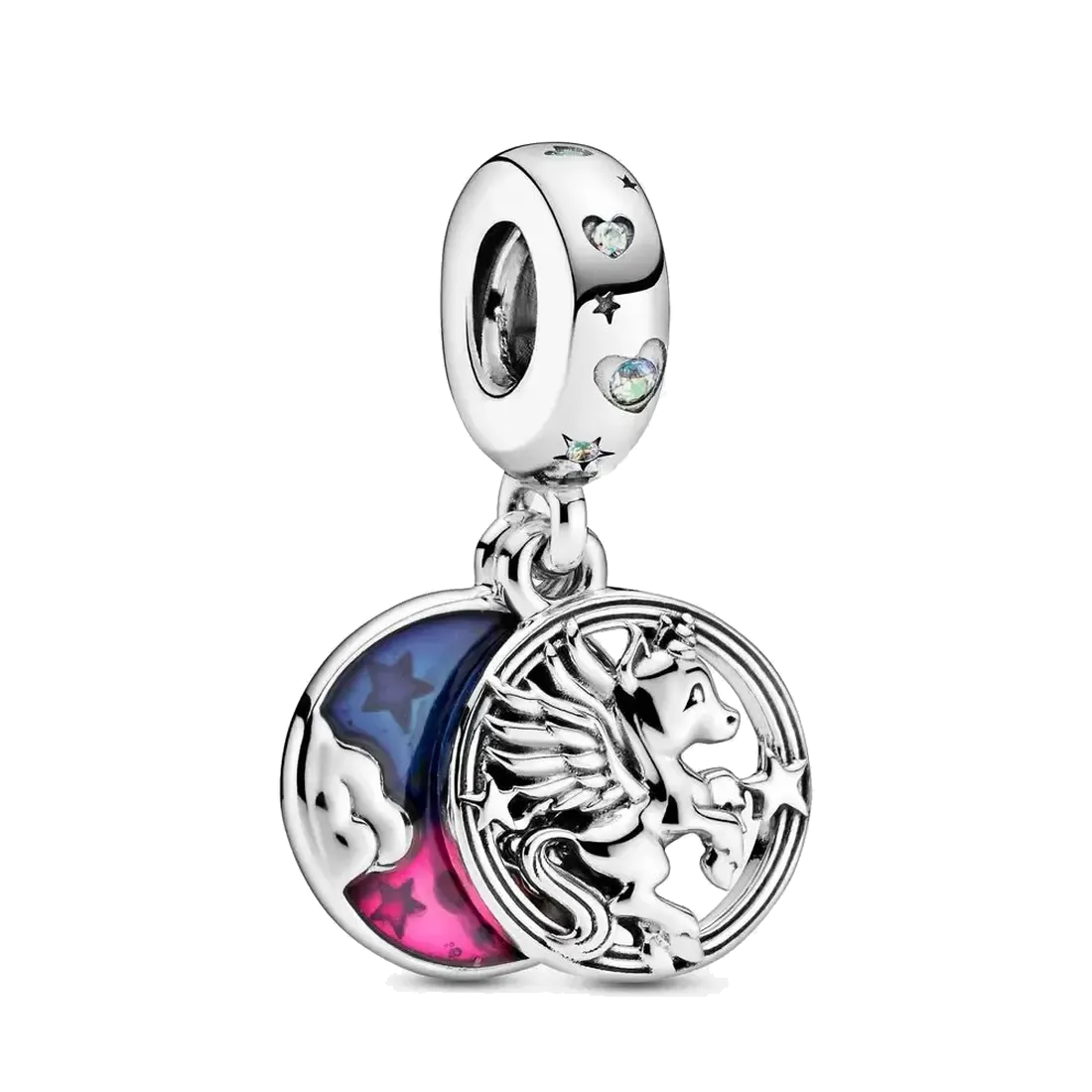 Fine jewelry Authentic 925 Sterling Silver Bead Fit Pandora Charm Bracelets Magical Unicorn Double Dangle Safety Chain Pendant DIY beads, Bronze;silver
Fine jewelry Authentic 925 Sterling Silver Bead Fit Pandora Charm Bracelets Magical Unicorn Double Dangle Safety Chain Pendant DIY beads, Bronze;silver