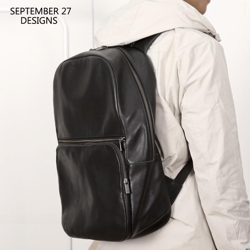 Backpack Fashion Men's Backpacks Genuine Leather Luxury Handmade Cowskin Casual Big Capacity Travel Daypack Simple Laptop Bag, Black
Backpack Fashion Men's Backpacks Genuine Leather Luxury Handmade Cowskin Casual Big Capacity Travel Daypack Simple Laptop Bag, Black