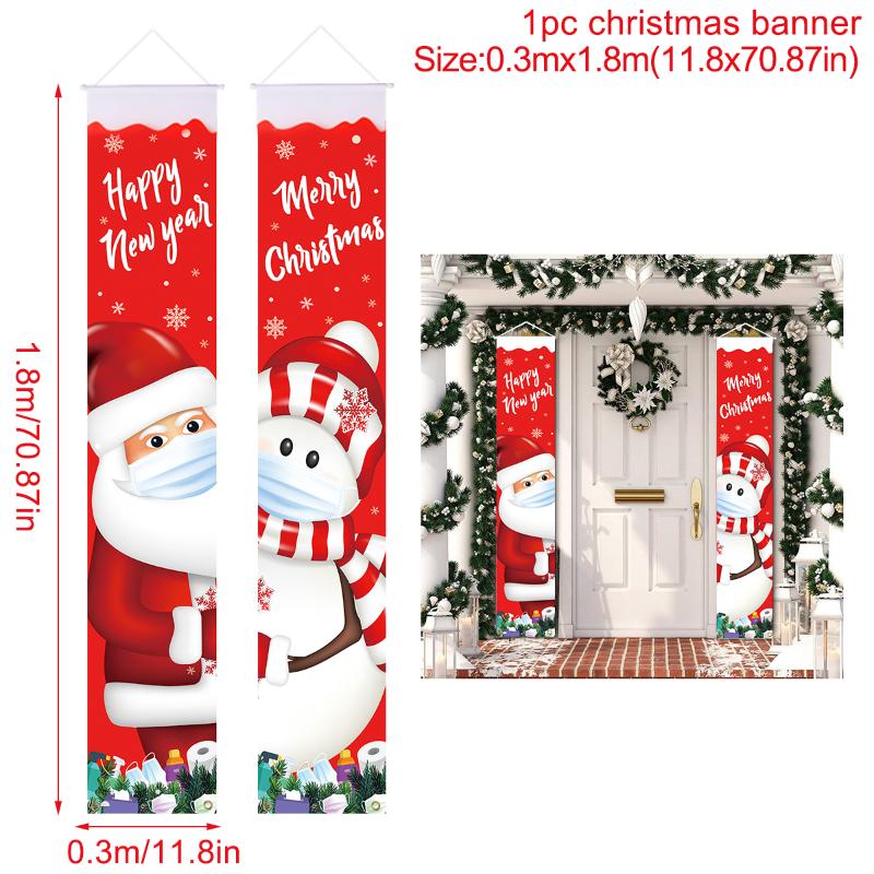 Christmas Decorations Hanging Door Banner Ornaments Marry For Home Outdoor Xmas Natal Decor Year 2022