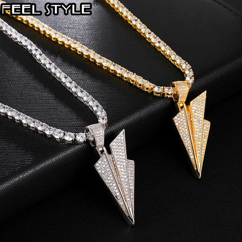 Pendant Necklaces Bling Iced Out Micro Paved Cubic Zirconia Paper Plane & Pendants For Men Hip Hop Jewelry With Tennis Chain, Silver
Pendant Necklaces Bling Iced Out Micro Paved Cubic Zirconia Paper Plane & Pendants For Men Hip Hop Jewelry With Tennis Chain, Silver