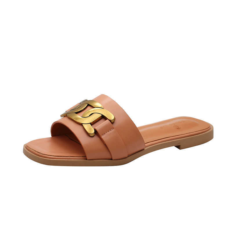 Summer Comfort Square Head Metal Buckle Flat Sandals Low Heel Slippers Female H0827, Avocado color
Summer Comfort Square Head Metal Buckle Flat Sandals Low Heel Slippers Female H0827, Avocado color