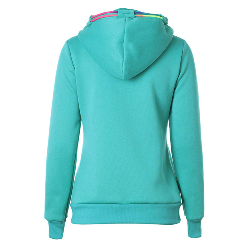 Autumn and winter hoodies women Europe and the United States new long-sleeve Hooded 2XL yellow red green slim sweatshirt JD416 201217