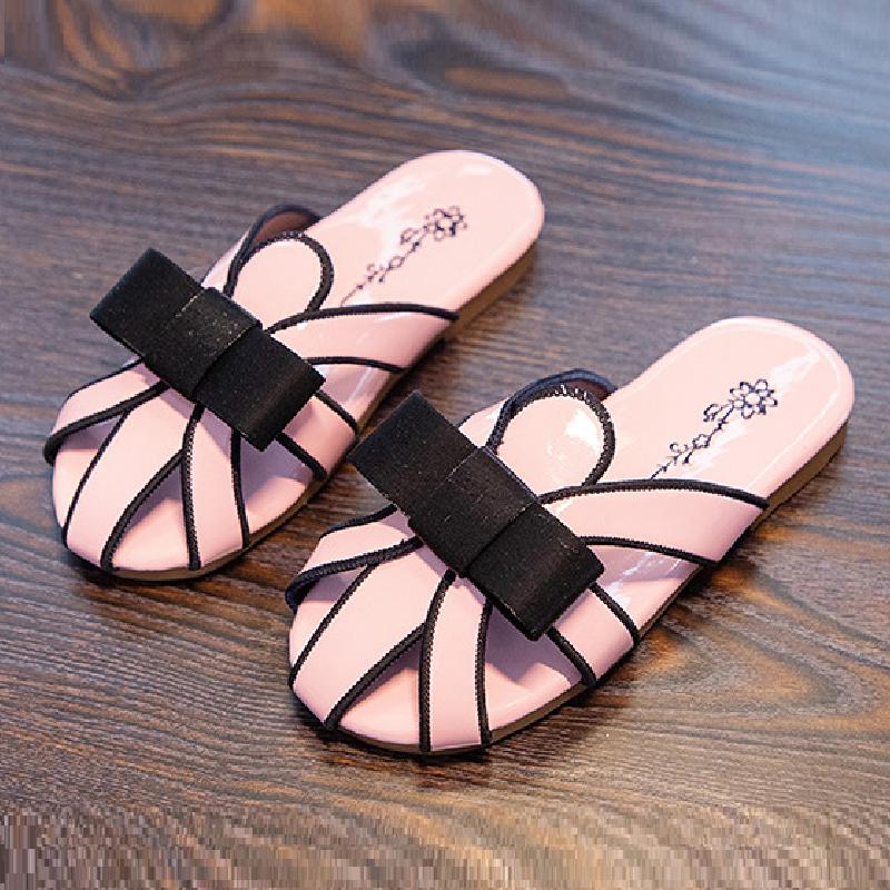 Sandals Summer Children Sandal Princess Girl Slippers Bowtie Cut Out Kids Anti Skid Beach Shoes Big Flats Leather Shoe, Black;red
Sandals Summer Children Sandal Princess Girl Slippers Bowtie Cut Out Kids Anti Skid Beach Shoes Big Flats Leather Shoe, Black;red