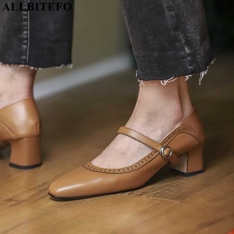 ALLBITEFO round toe thick heel soft genuine leather women heels shoes comfortable fashion leisure high heel shoes high heels 210611, As picture
ALLBITEFO round toe thick heel soft genuine leather women heels shoes comfortable fashion leisure high heel shoes high heels 210611, As picture