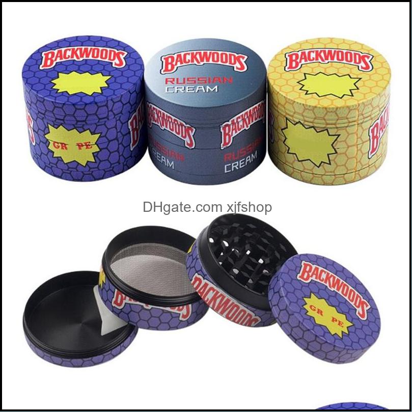 Other Electronics Backwoods Printing Herb 40Mm 50Mm 55Mm 6M Size Colorf 4 Parts Tobao Smasher Crusher Hand Mer Metal Grinder Drop Delivery 2
Other Electronics Backwoods Printing Herb 40Mm 50Mm 55Mm 6M Size Colorf 4 Parts Tobao Smasher Crusher Hand Mer Metal Grinder Drop Delivery 2