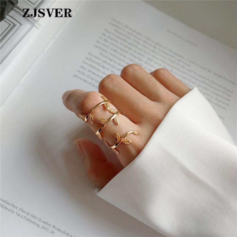 Cluster Rings ZJSVER Korean Jewelry 925 Sterling Silver Golden Retro Simple Multi-layer Leaf Women Ring For Party Or Festival Gift, Golden;silver
Cluster Rings ZJSVER Korean Jewelry 925 Sterling Silver Golden Retro Simple Multi-layer Leaf Women Ring For Party Or Festival Gift, Golden;silver