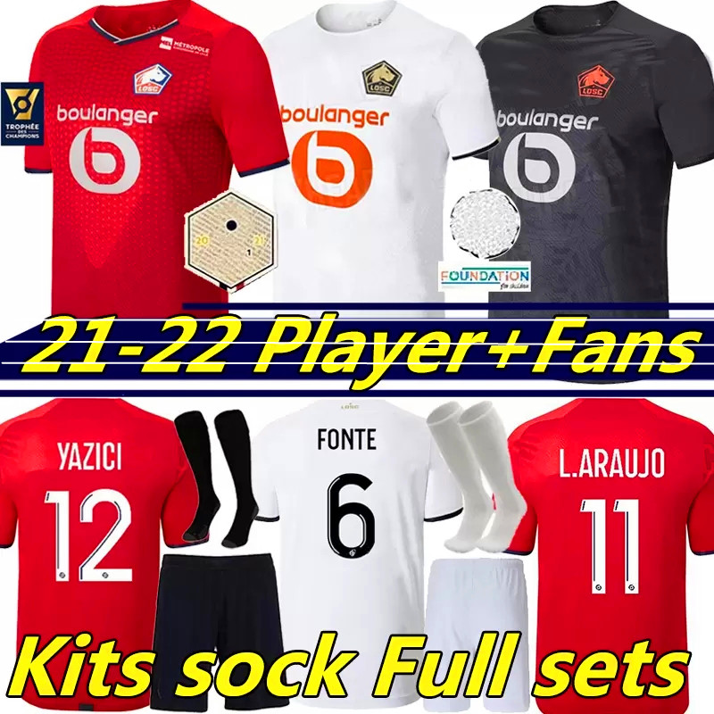 LOSC Lille 2021 2022 soccer jerseys BURAK DAVID FONTE BAMBA YAZICI football shirt 20 21 22 Lille Olympique JIKONE 10 maillot Adult Kids Kit OSC Jersey Wears, Colour 9
LOSC Lille 2021 2022 soccer jerseys BURAK DAVID FONTE BAMBA YAZICI football shirt 20 21 22 Lille Olympique JIKONE 10 maillot Adult Kids Kit OSC Jersey Wears, Colour 9