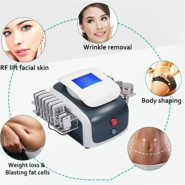 Slimming Loss Weight machine New Model 40k Ultrasonic liposuction Cavitation 8 Pads Laser Vacuum RF Skin Care Salon Spa Slimming Machines