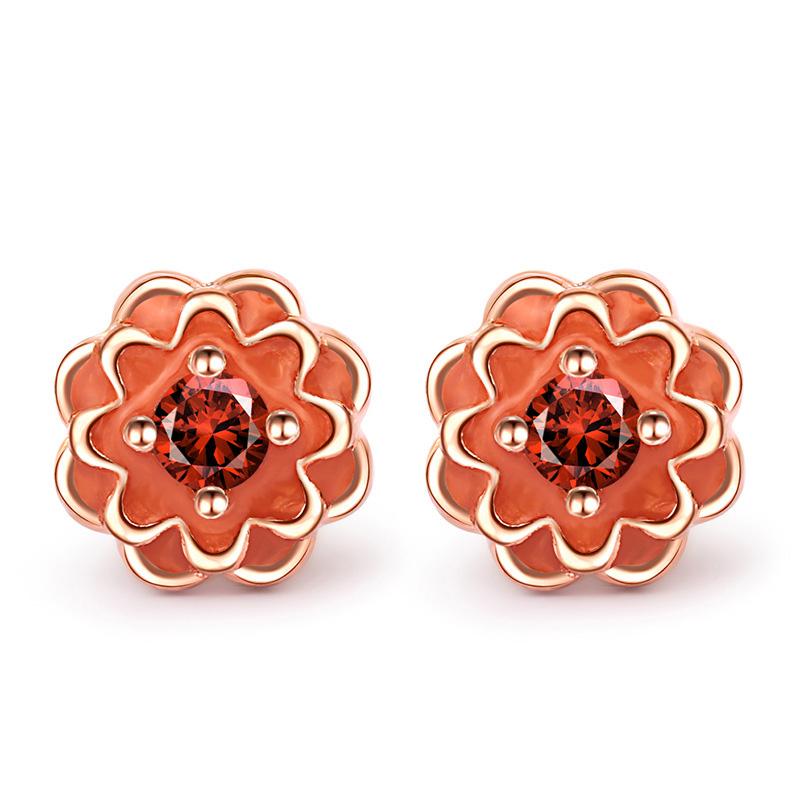 Stud Earrings Fashion Red Zircon Earring For Women Epoxy Flower Petals Simple Wedding Party Literary Gift Lady Jewelry, Golden;silver
Stud Earrings Fashion Red Zircon Earring For Women Epoxy Flower Petals Simple Wedding Party Literary Gift Lady Jewelry, Golden;silver