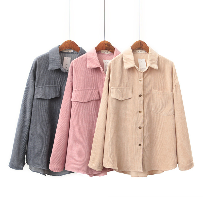 2021 New Womens and Blouses Corduroy Shirts Plus Size Female Long Sleeve Spring Ladies Solid Loose Boyfriend Style Shirt Tops Vx8t, Apricot
2021 New Womens and Blouses Corduroy Shirts Plus Size Female Long Sleeve Spring Ladies Solid Loose Boyfriend Style Shirt Tops Vx8t, Apricot