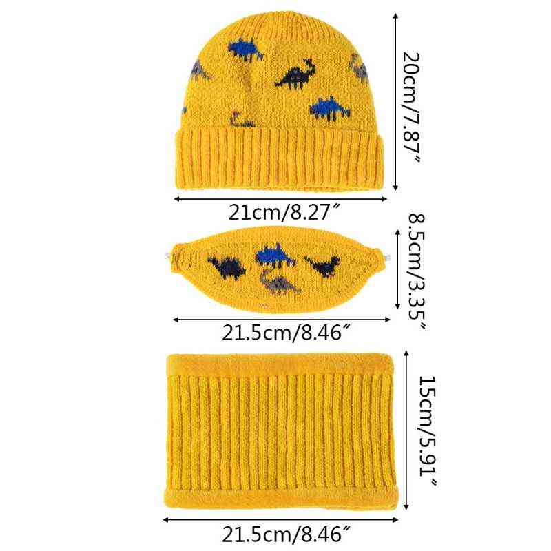 57ee 3pcs Baby Warm Winter Hat Scarf Face Mask Set Knitted Dinosaur Jacquard Beanie
57ee 3pcs Baby Warm Winter Hat Scarf Face Mask Set Knitted Dinosaur Jacquard Beanie