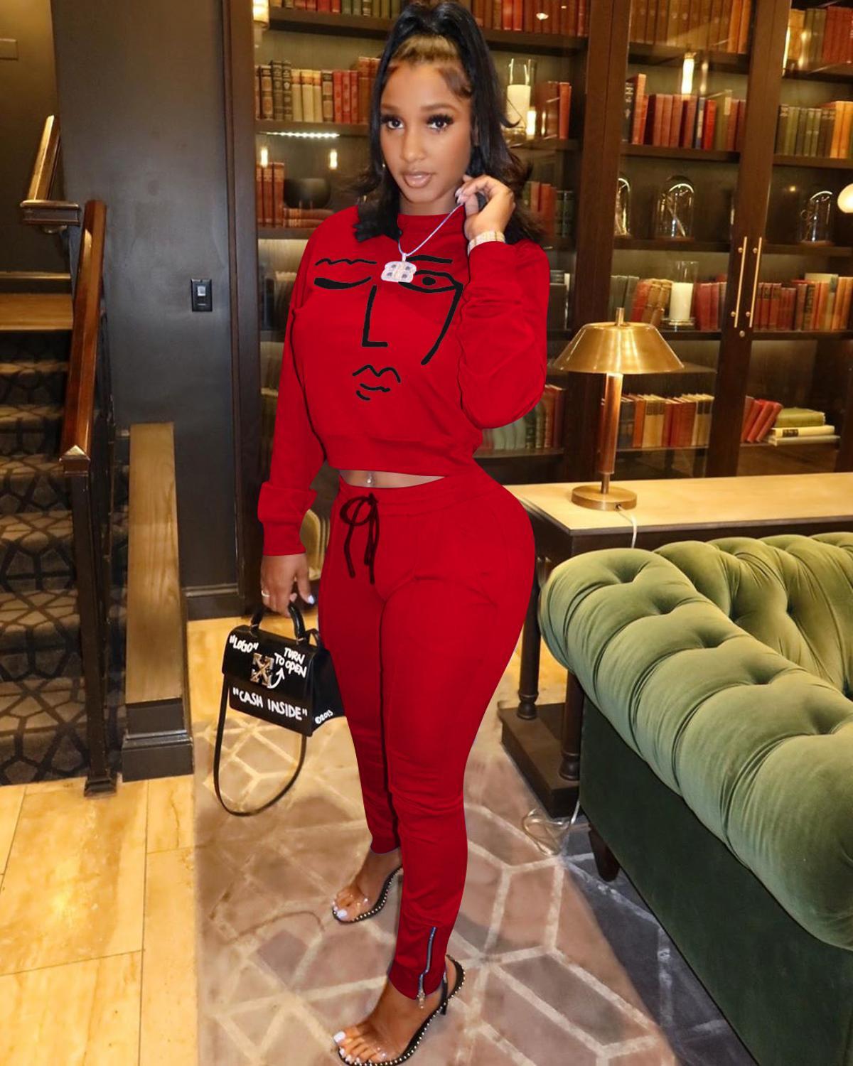 2021 New Spring Fall Cartoon Casual Running Sexy Set Full Sleeve 2 Piece Night Club Young Lady Sport Sets Tracksuits Lkia, Red
2021 New Spring Fall Cartoon Casual Running Sexy Set Full Sleeve 2 Piece Night Club Young Lady Sport Sets Tracksuits Lkia, Red