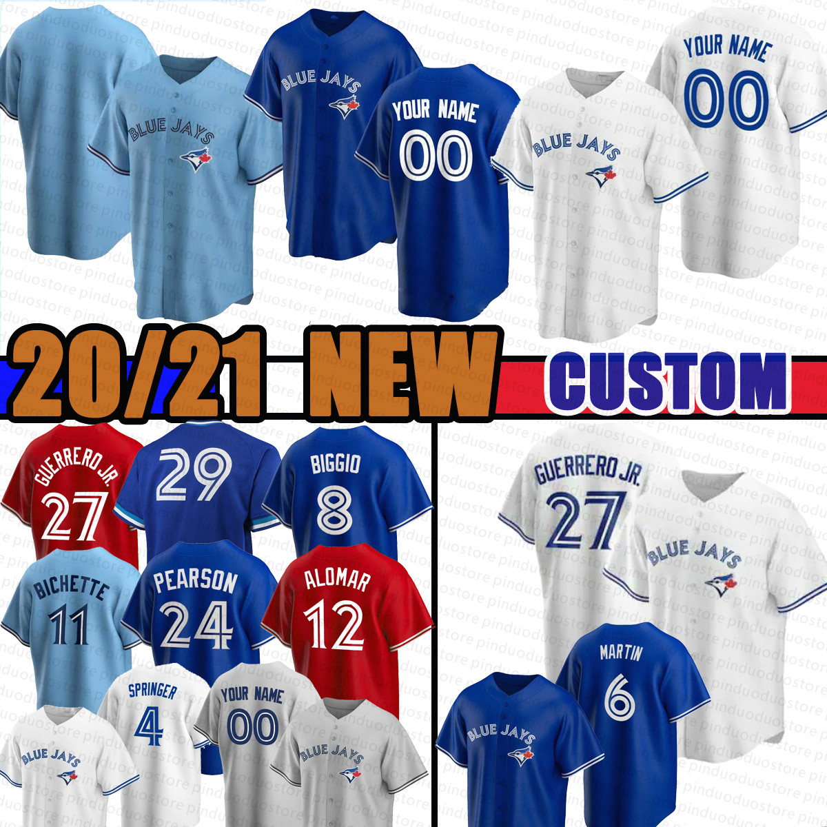 Custom 4 George Springer 27 Vladimir Guerrero Jr. 11 George Bell Joe Carter Roberto Alomar Justin Smoak Jack Morris Martin Baseball Jersey, Mens cool base (lanniao)
Custom 4 George Springer 27 Vladimir Guerrero Jr. 11 George Bell Joe Carter Roberto Alomar Justin Smoak Jack Morris Martin Baseball Jersey, Mens cool base (lanniao)