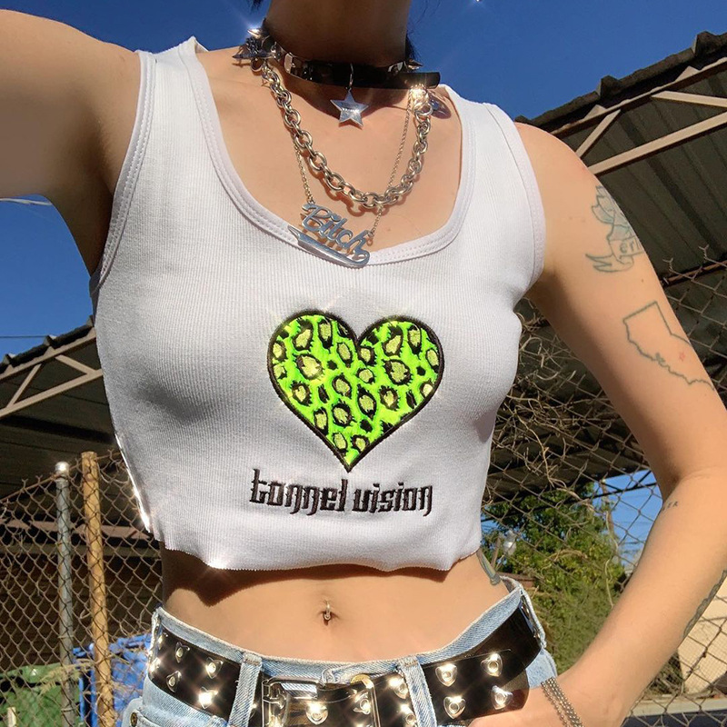 Mall Goth Top Women Black Punk gothic harajuku Crop Top Weekeep Party Dark Academia Aesthetic Tank Clubwear alt clothes 210308