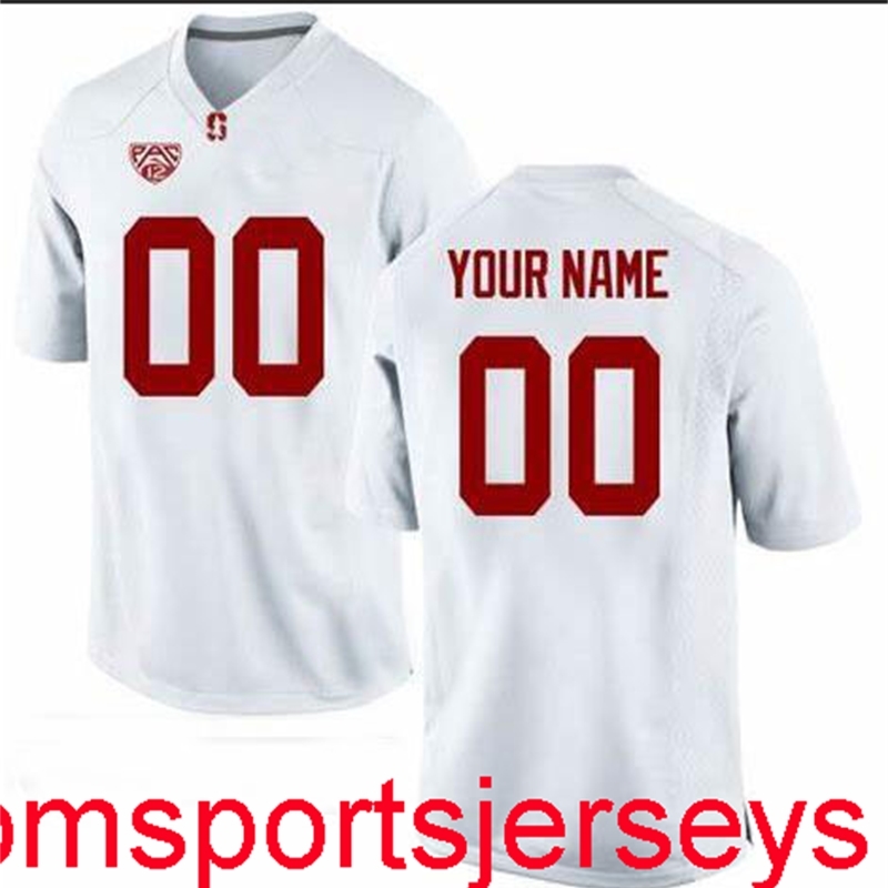 Stitched Men's Women Custom Stanford Cardinal WhiteFootball Jersey XS-5XL 6XL