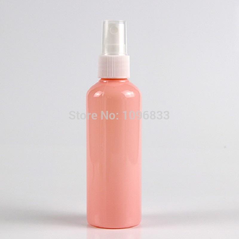 10ml 20ml 30ml 50ml 100ml Plastic Spray Bottle Empty Round Pink Bottle and white Lip Packaging Container Refillable Bottles 5pcs