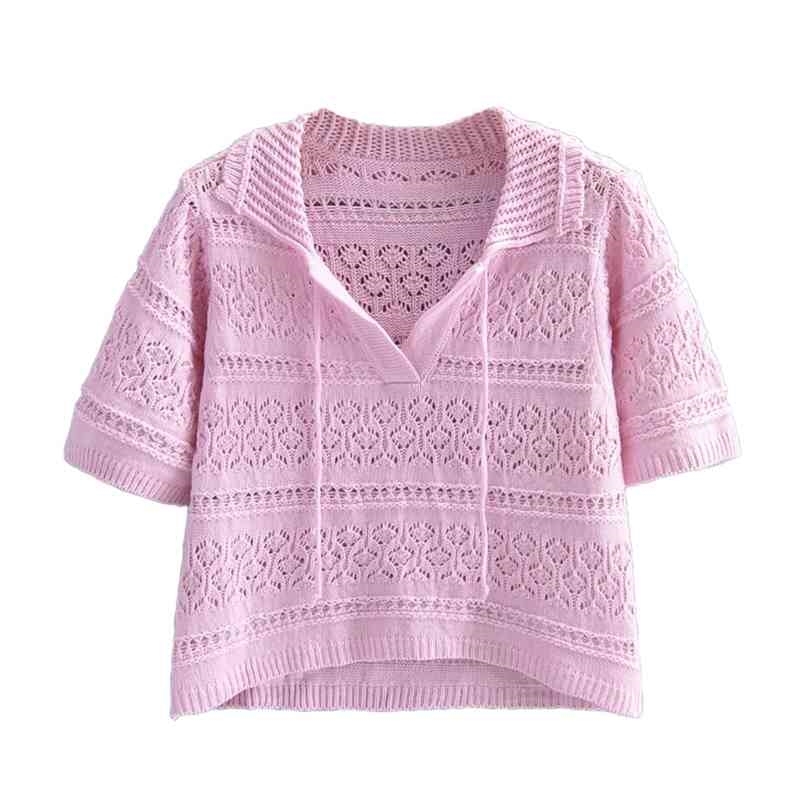 Women pink hooded tank tops Summer thin V-neck short sleeve t shirts Casual female sweater 210524
Women pink hooded tank tops Summer thin V-neck short sleeve t shirts Casual female sweater 210524