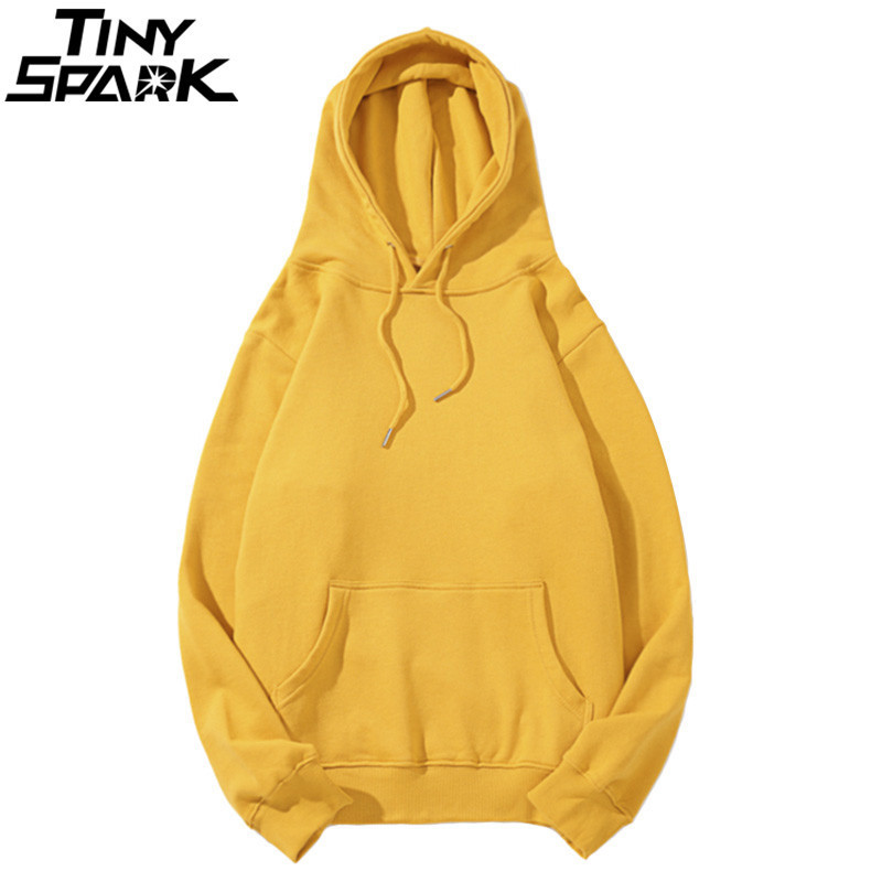 Plain Green Hoodie Sweatshirt Men Pullover Hoodies Autumn Streetwear Korean Harajuku Hooded Sweatshirt Casual Black White 201020
