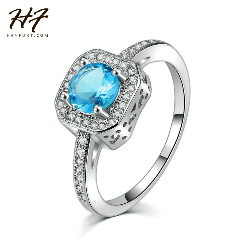 Cluster Rings Sliver Color Luxry Blue Crystal Wedding Ring Set Engagement CZ Jewelry For Women With Austrian R598, Golden;silver
Cluster Rings Sliver Color Luxry Blue Crystal Wedding Ring Set Engagement CZ Jewelry For Women With Austrian R598, Golden;silver