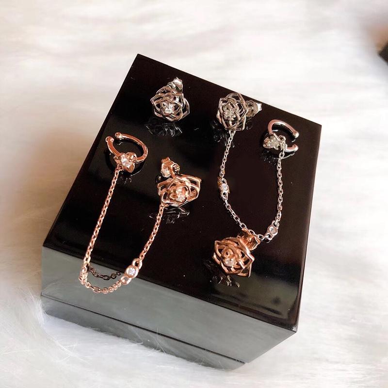 Stud Brand Pure 925 Sterling Silver Jewelry For Women Ear Cuff Earrings Rose Pendant Flower Move Stone Design Summer
Stud Brand Pure 925 Sterling Silver Jewelry For Women Ear Cuff Earrings Rose Pendant Flower Move Stone Design Summer