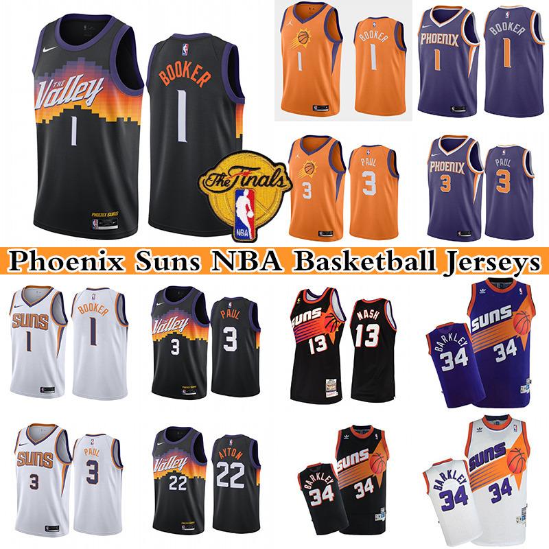1 Devin Booker 3 Chris Paul 22 Deandre Ayton 34 Charles Barkley 13 Steve Nash Phoenix Suns Men' Nike NBA Basketball Jerseys, Purple
1 Devin Booker 3 Chris Paul 22 Deandre Ayton 34 Charles Barkley 13 Steve Nash Phoenix Suns Men' Nike NBA Basketball Jerseys, Purple