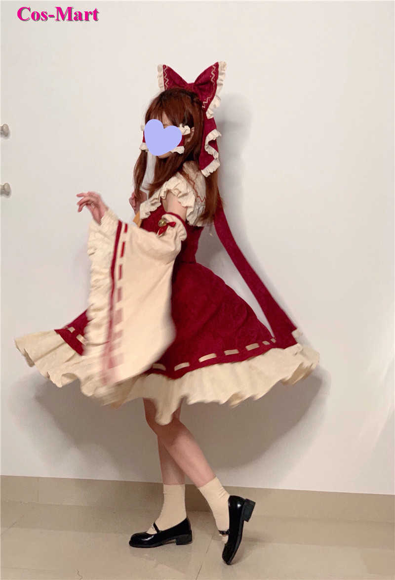 Game Touhou Project Hakurei Reimu Cosplay Costume Fashion Gorgeous Uniforms Female Activity Party Role Play Clothing S-XL Y0913