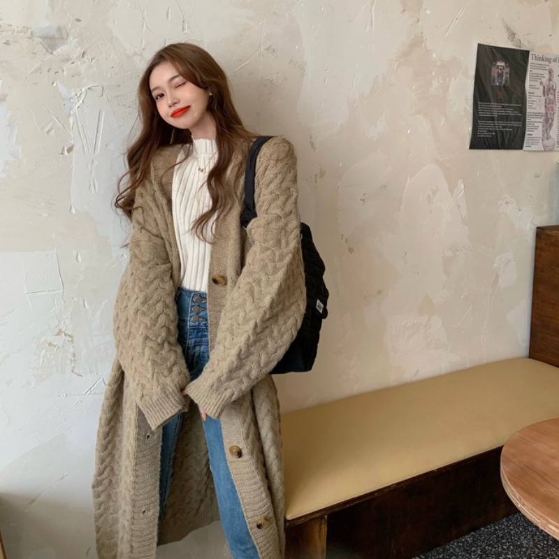 Foreign Trade Mid-Length Sweater Womens Loose Outer Wear Autumn and Winter 2021 New Korean Style Lazy Style Coat Western Style Top, White;black
Foreign Trade Mid-Length Sweater Womens Loose Outer Wear Autumn and Winter 2021 New Korean Style Lazy Style Coat Western Style Top, White;black