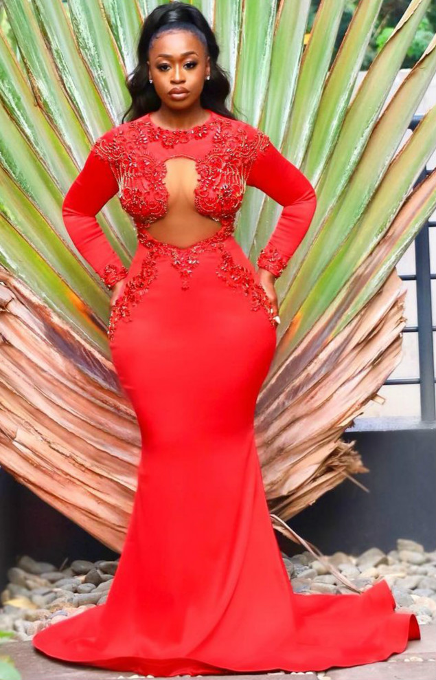 Aso Ebi 2021 Arabic Red Beaded Crystals Evening Dresses Mermaid Long Sleeves Prom Dresses Cheap Formal Party Second Reception Gowns ZJ377